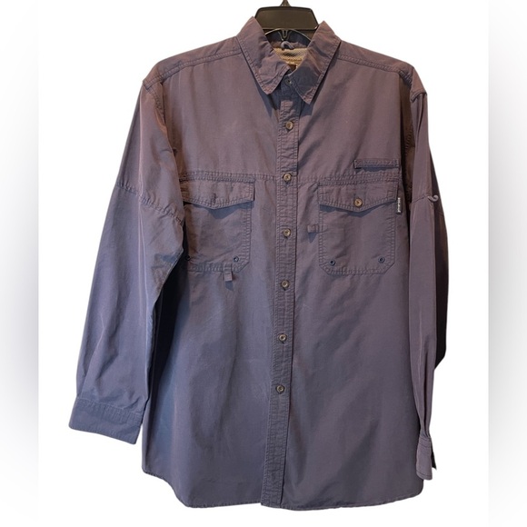 Woolrich Elite Series Tactical Men’s Button Down Shirt Size Large Deep Navy - Picture 1 of 15